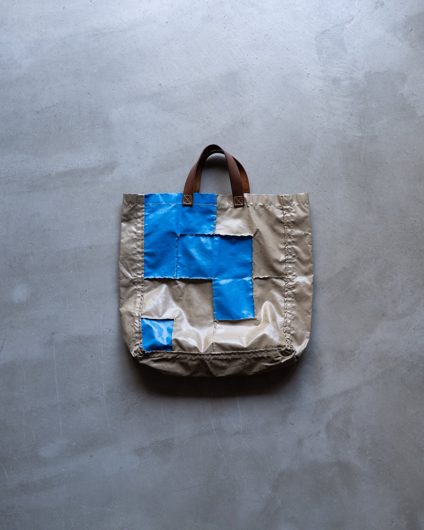 Comme des garçons PVC patchwork design tote bag