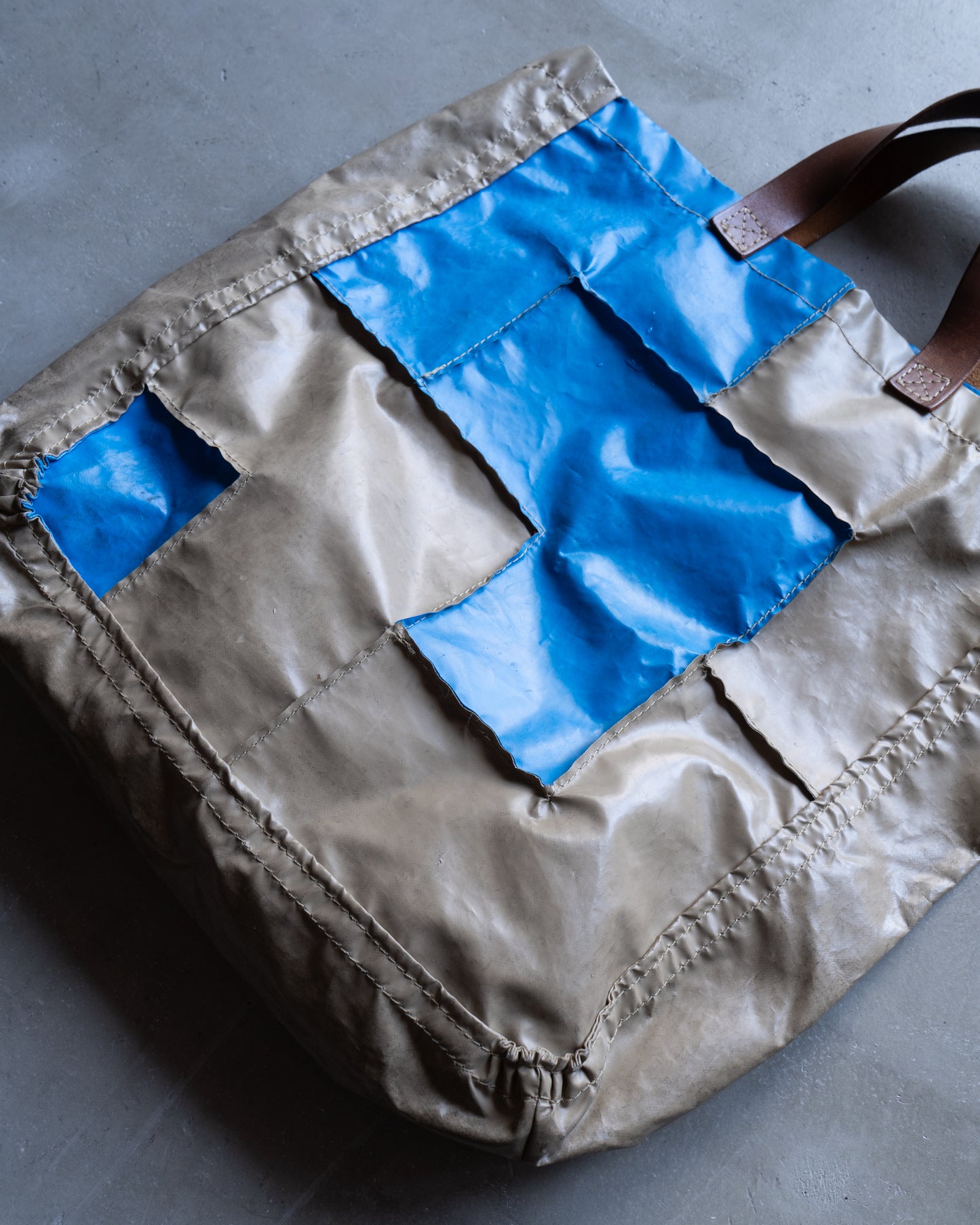 Comme des garçons PVC patchwork design tote bag