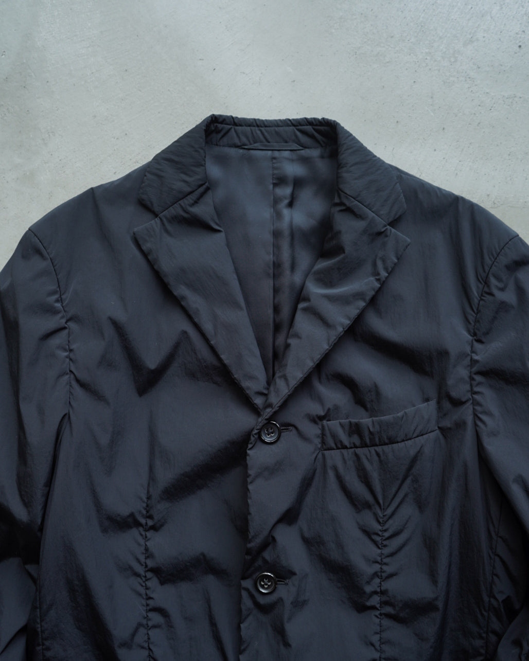JIL SANDER nylon 3 button tailored jacket