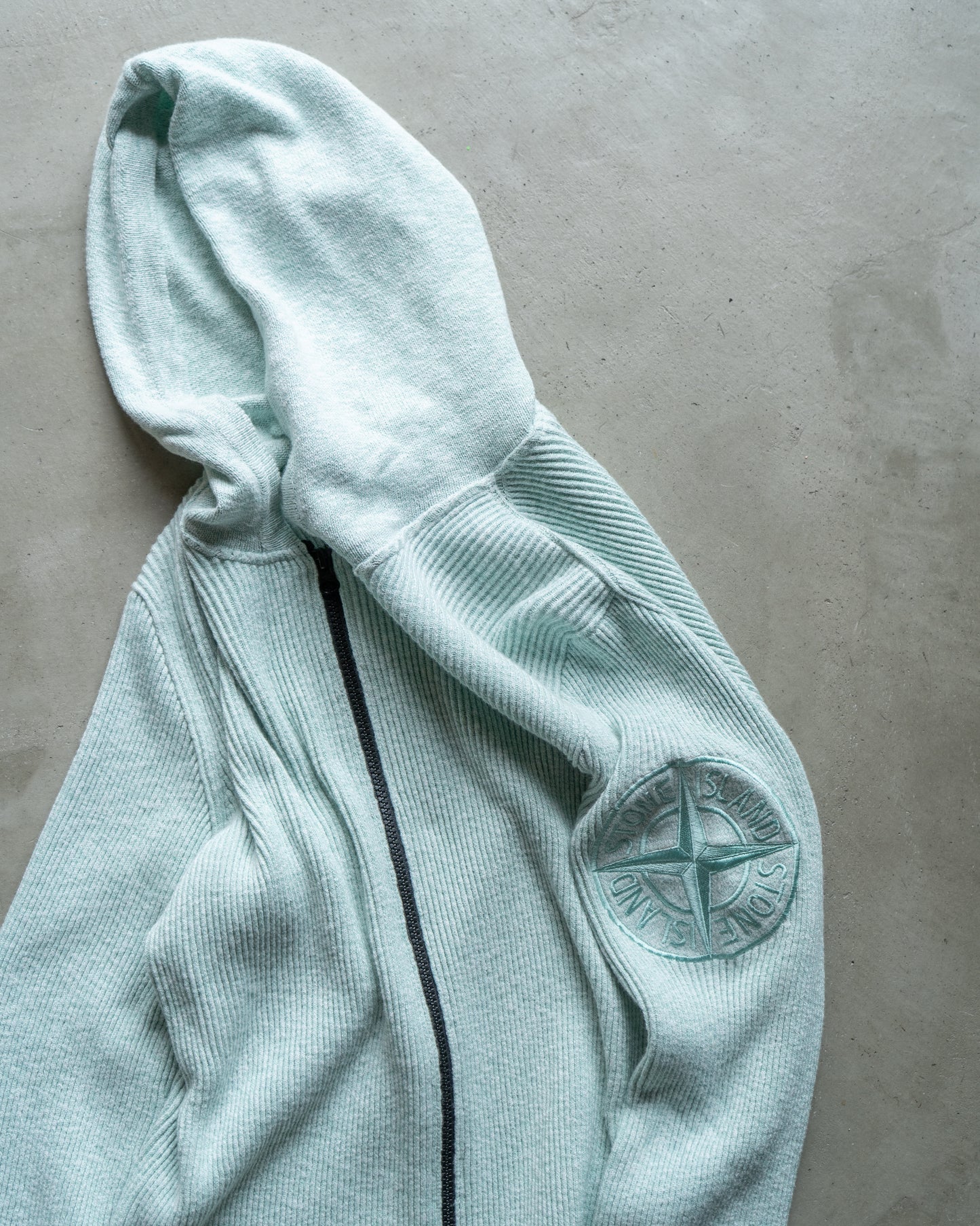 stone island full zip up knit foodie jacket