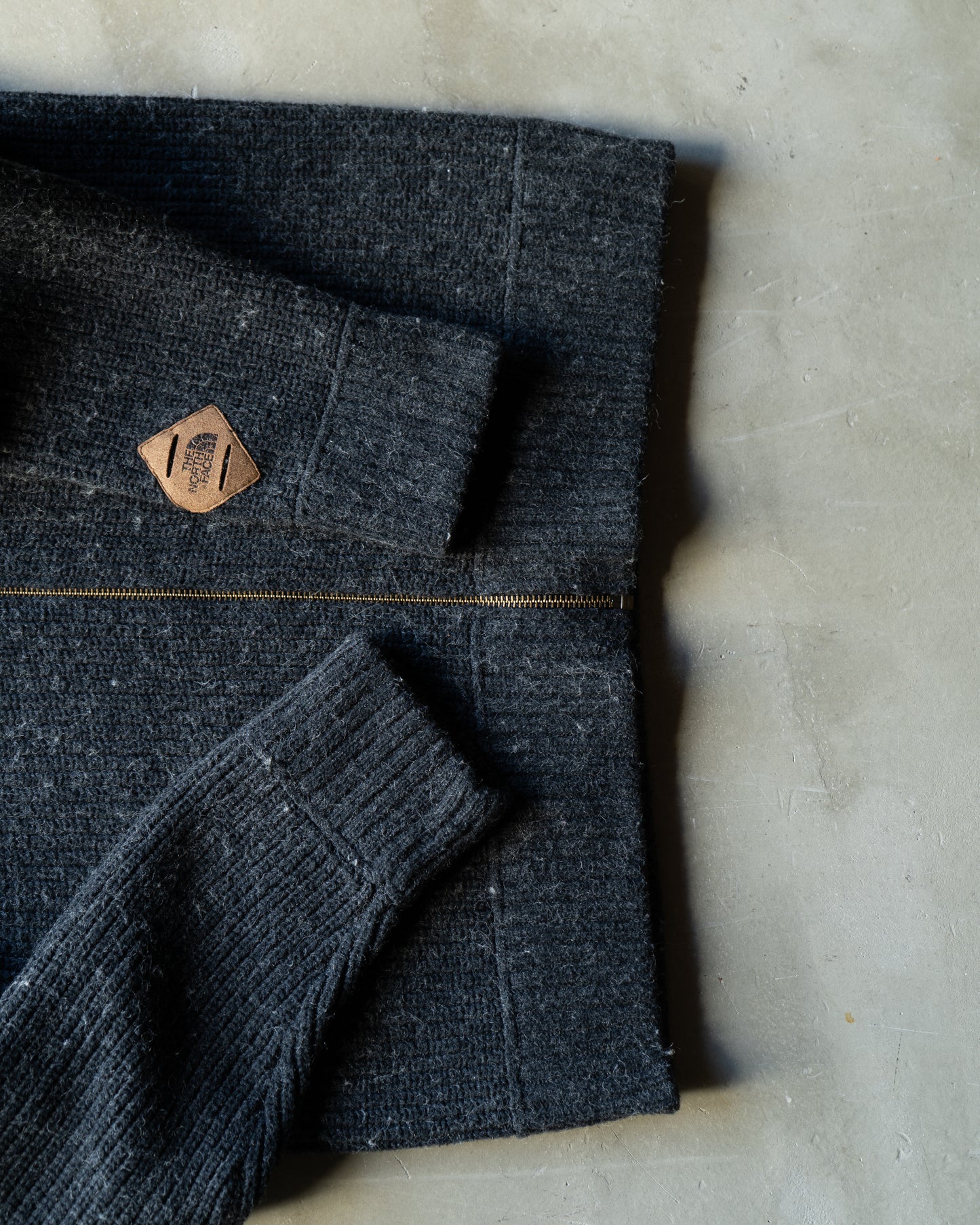 The North Face mixed materials drivers knit jacket