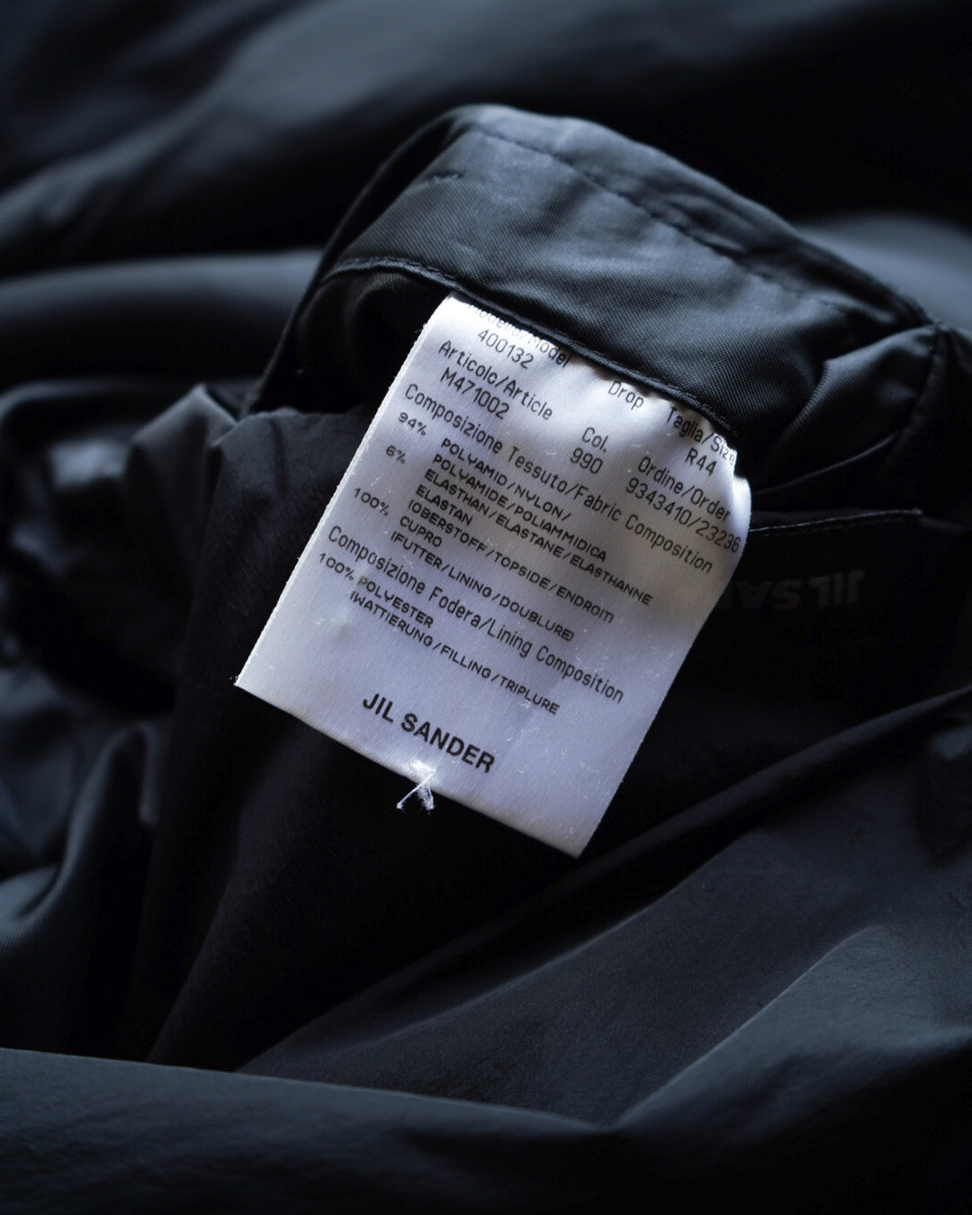 JIL SANDER nylon 3 button tailored jacket