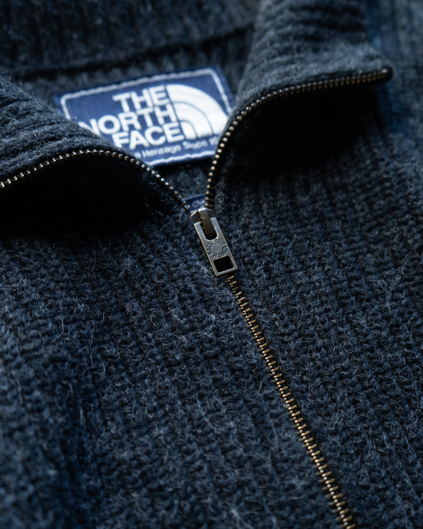 The North Face mixed materials drivers knit jacket