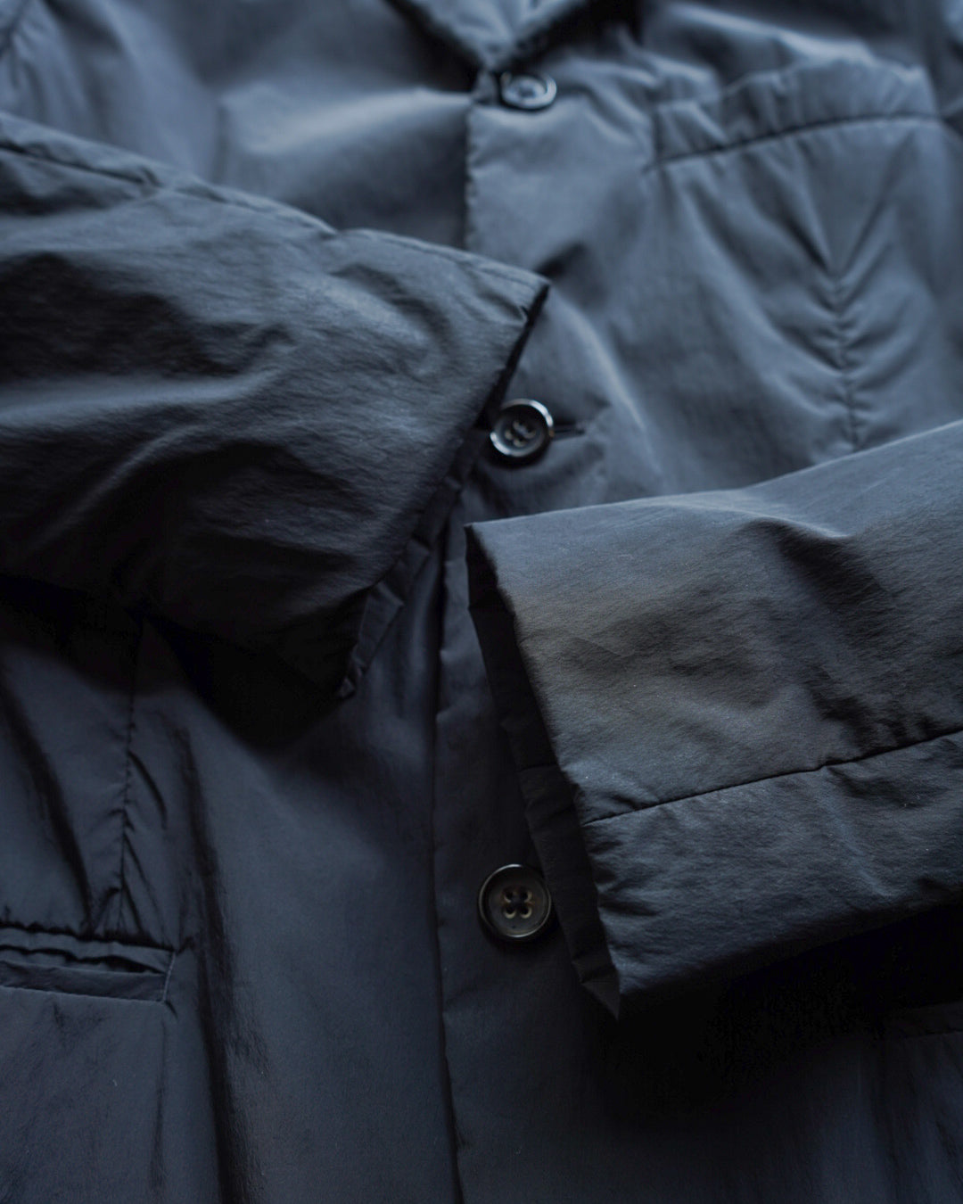 JIL SANDER nylon 3 button tailored jacket