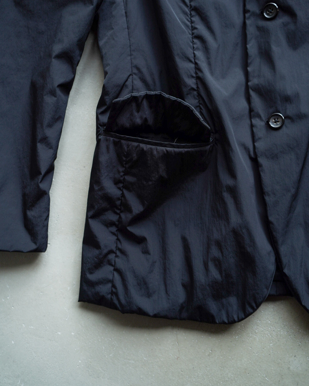 JIL SANDER nylon 3 button tailored jacket