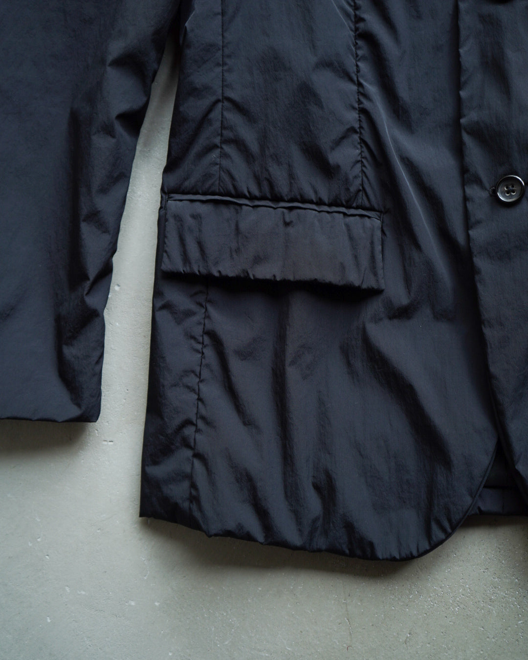 JIL SANDER nylon 3 button tailored jacket