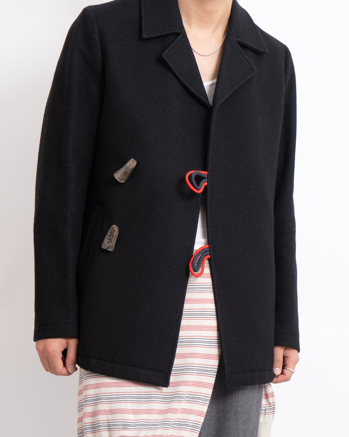 2011AW RAF SIMONS toggle wool jacket